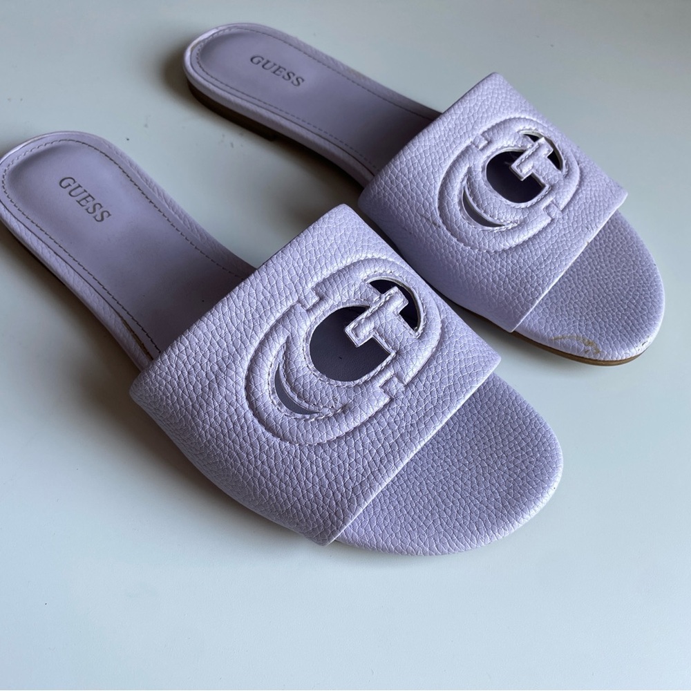 GUESS Lilac Logo Slide Sandals